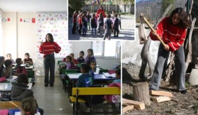 25 yaşındaki Derya öğretmen, okulunun hem müdürü hem öğretmeni hem de hizmetlisi