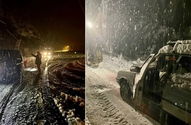 3 ile mevsimin ilk karı düştü! Yollar kapandı