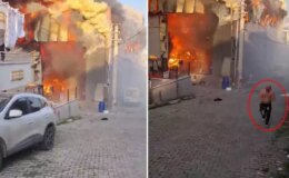 6 kişinin öldüğü yangında tüyler ürperten görüntü: Alevlerin arasından çıkıp geldi