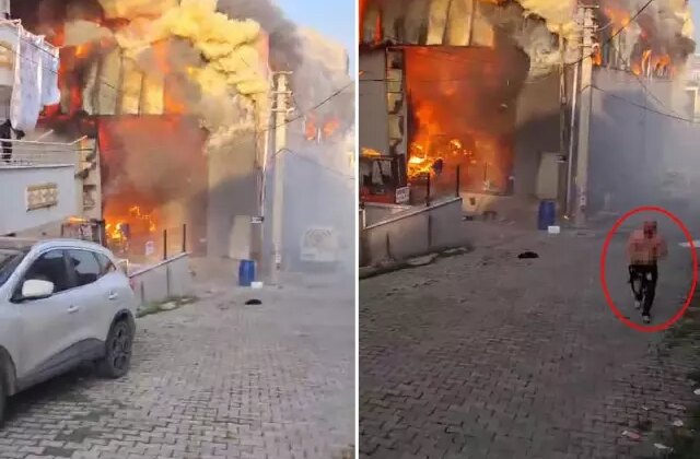 6 kişinin öldüğü yangında tüyler ürperten görüntü: Alevlerin arasından çıkıp geldi