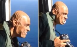 O anlar viral oldu! 740 kilometre hızla esen rüzgar yüzünü bu hale getirdi