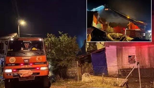 Ahşap eve yıldırım düştü!