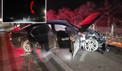 AK Partili milletvekilin ölümden döndüğü trafik kazası kamerada