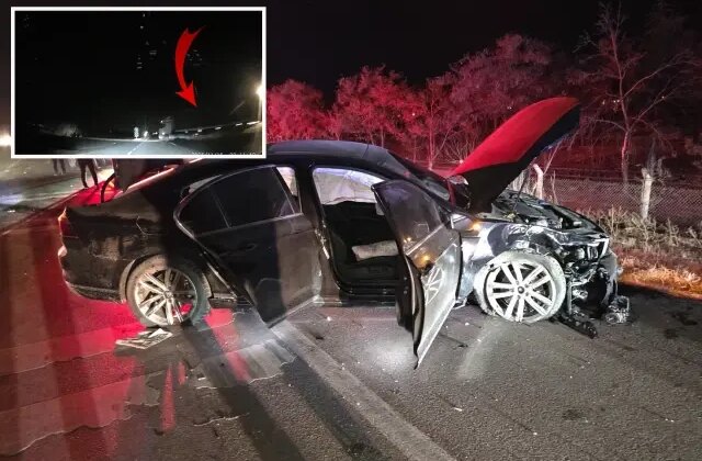 AK Partili milletvekilin ölümden döndüğü trafik kazası kamerada