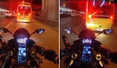 “Allah’ım sana geliyorum” diyen motosikletlinin kaza yaptığı anlar kamerada