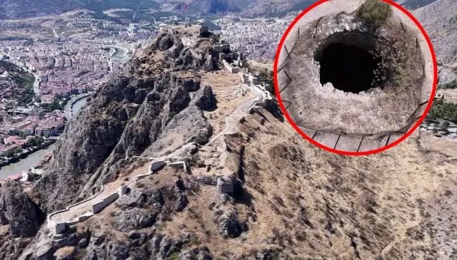 Dağı resmen oymuşlar! Amasya’da merak uyandıran tünel