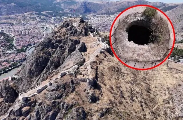 Dağı resmen oymuşlar! Amasya’da merak uyandıran tünel