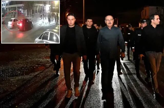 Aracını İl Emmiyet Müdürü’nün üzerine sürdü! Lastiklerine ateş edilerek durduruldu