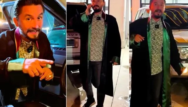 Avukat cübbesiyle kamera karşısına geçen galericinin başı dertte