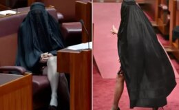 Avustralyalı senatörden provokatif eylem! Kara çarşafla Meclis’e geldi