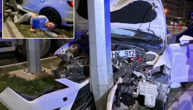 Aynı yolda yarım saatte iki kaza! Yaralı sürücünün ilk sözü herkesi şaşırttı