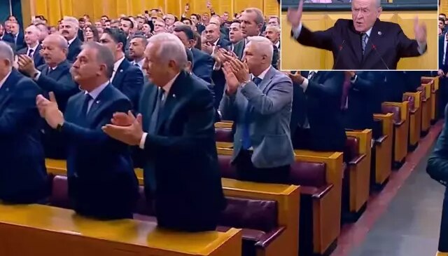 Bahçeli kürsüden İmralı ziyaretini sordu, salonda alkış koptu