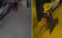 Başını otomobile çarptığı çocuğu yere fırlattı! Dehşet anları kamerada