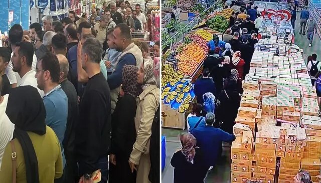 Sıranın sonu görünmedi! Kilosu 50 liraya düştü, duyan markete akın etti