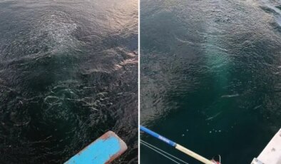 Bir şehrimiz, sudaki esrarengiz görüntüyü konuşuyor: Bayağı kaynıyor