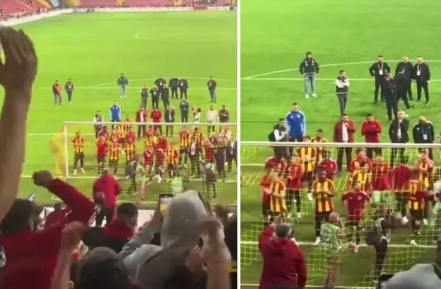 Bu sezon ilk galibiyetini alan Kayserispor’dan Fenerbahçe’ye olay tezahürat
