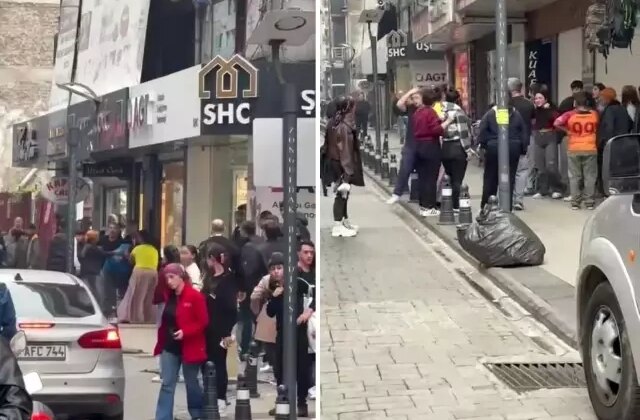 Caddede meydan savaşı! O anlar kameralarda