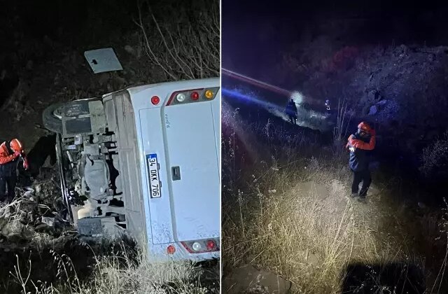 Can pazarı! Madenci servisi uçuruma yuvarlandı