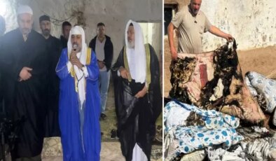 Yüzlerce kişi sabaha kadar dualar edip zikir çekti, sönmeyen ateş söndü