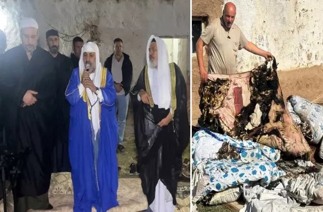 Yüzlerce kişi sabaha kadar dualar edip zikir çekti, sönmeyen ateş söndü