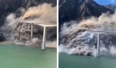 Çin’de Hongqi Köprüsü’nde kısmi çökme meydana geldi