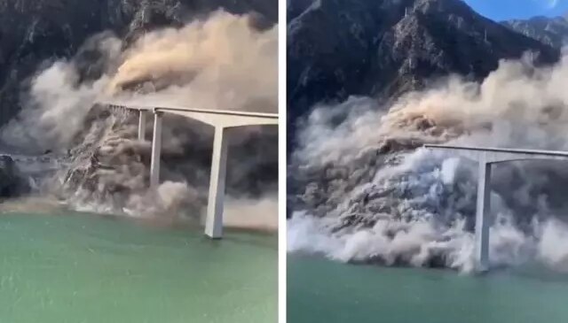 Çin’de Hongqi Köprüsü’nde kısmi çökme meydana geldi