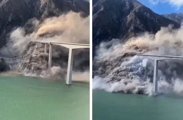 Çin’de Hongqi Köprüsü’nde kısmi çökme meydana geldi