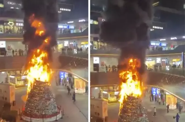 cin deki avm de noel agaci alev aldi buyuk panik 19303405 9073 o