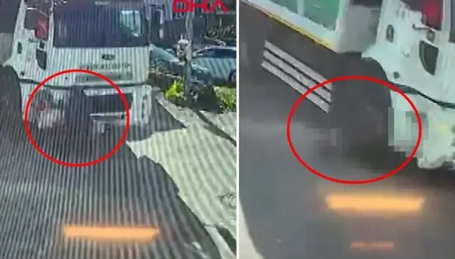 Çöp kamyonunun altında kalan kadın feci şekilde can verdi