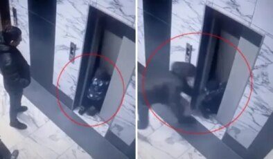 Dehşet anları kamerada: Küçük çocuk asansör boşluğuna düştü!