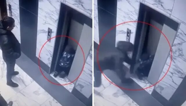 Dehşet anları kamerada: Küçük çocuk asansör boşluğuna düştü!