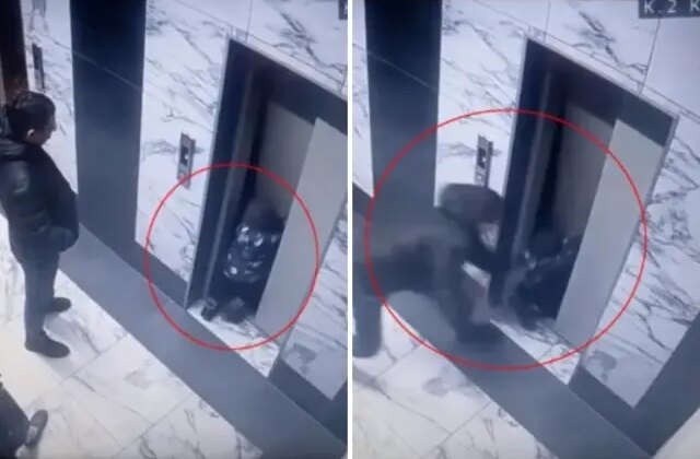 Dehşet anları kamerada: Küçük çocuk asansör boşluğuna düştü!