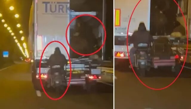 Film sahnelerini aratmadı! Hareket halindeki TIR’dan çaldıkları akıllar zarar