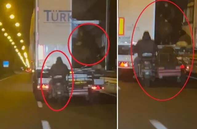 Film sahnelerini aratmadı! Hareket halindeki TIR’dan çaldıkları akıllar zarar