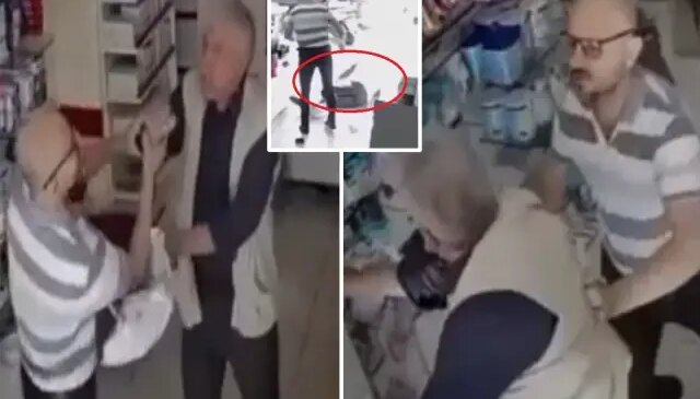 Eczacı teknisyeni öncesinde kendisini darbeden kişinin babasını tartaklamış