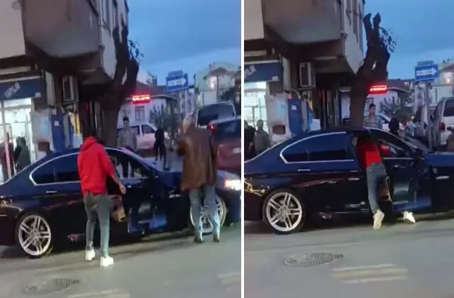 Eşiyle ilişkisi olduğunu iddia ettiği kişiyi defalarca bıçakladı; o anlar kamerada