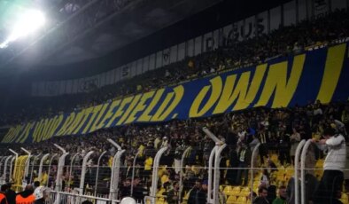 Fenerbahçe’den maç sonunda Galatasaray derbisine özel pankart