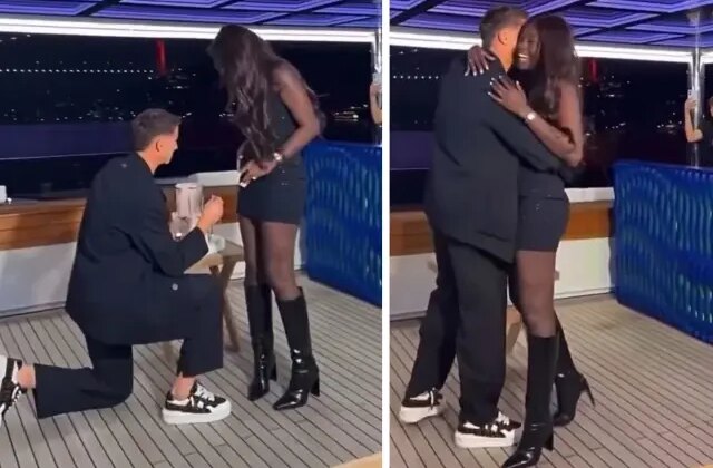 Fonda çalan şarkı bomba! Milli futbolcudan sürpriz evlilik teklifi