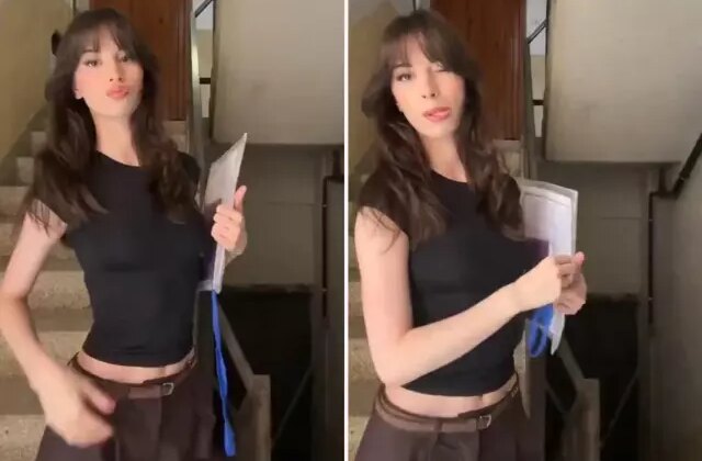 Genç stajyerin kıyafeti sosyal medyayı karıştırdı