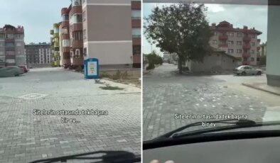 Görenler gözlerine inanamıyor! İşte koca sitenin içindeki müstakil evin sırrı