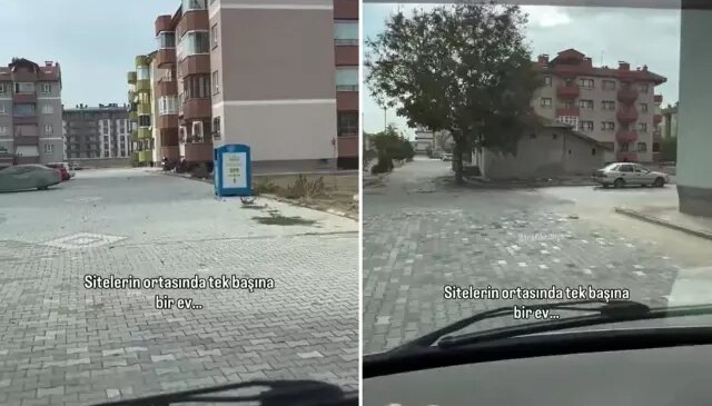 Görenler gözlerine inanamıyor! İşte koca sitenin içindeki müstakil evin sırrı