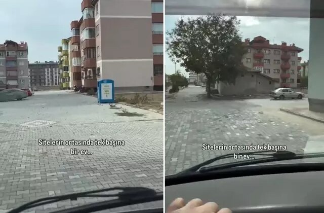 Görenler gözlerine inanamıyor! İşte koca sitenin içindeki müstakil evin sırrı