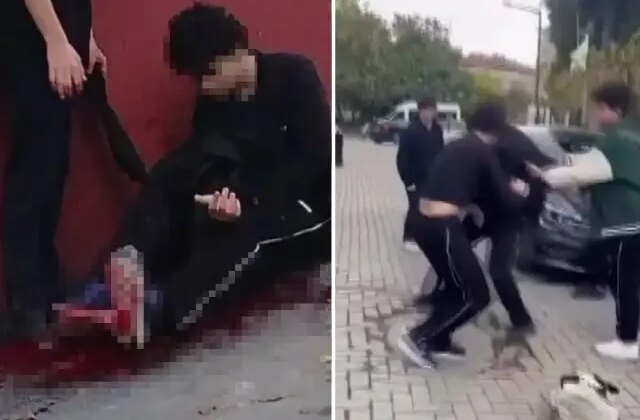Okul önünde dehşete düşüren anlar: Kanlar içinde yığılıp kaldı