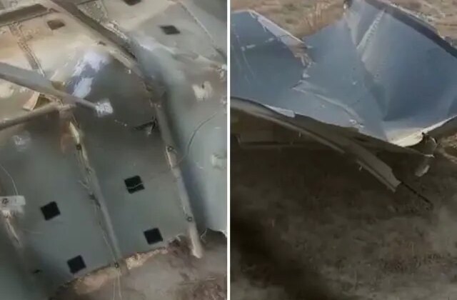 Gürcistan’da düşen askeri kargo uçağımızın parçaları görüntülendi