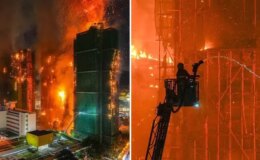 Hong Kong’daki yangın faciasından gelen görüntüler korkunç