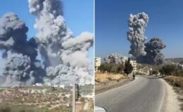 İdlib’de şiddetli patlama! Bölgeden dumanlar yükseliyor