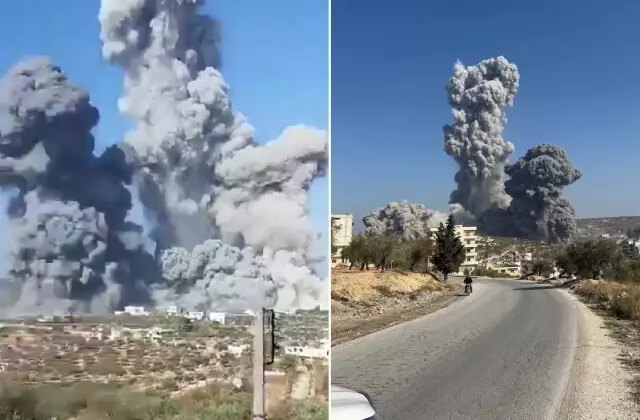 İdlib’de şiddetli patlama! Bölgeden dumanlar yükseliyor