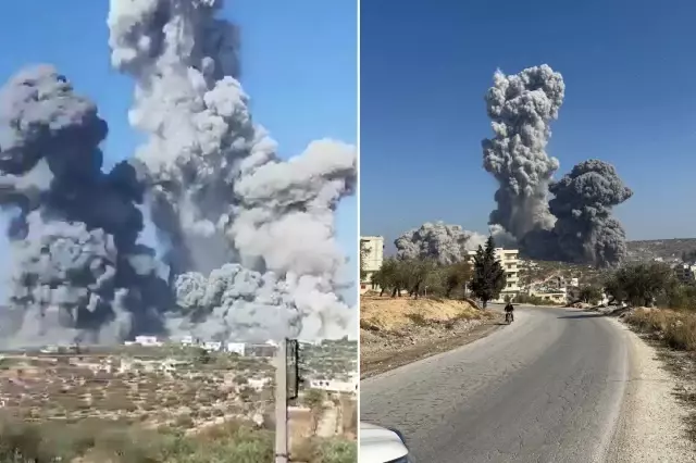 idlib de siddetli patlama bolgeden dumanlar 19294427 4308 o