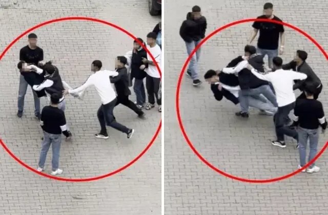 İki grup arasında kavga çıktı! Birbirilerine acımadan vurdular