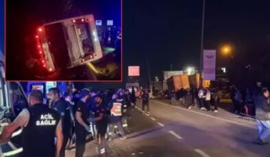 İşçi servisi ile otomobil çarpıştı! 8 yaralı var